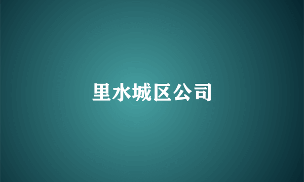 里水城区公司