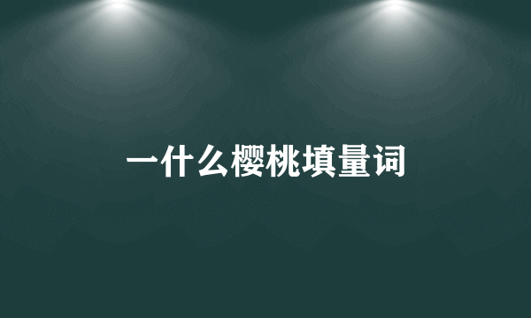 一什么樱桃填量词