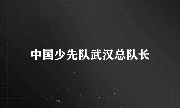 中国少先队武汉总队长