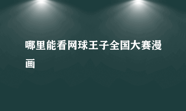哪里能看网球王子全国大赛漫画