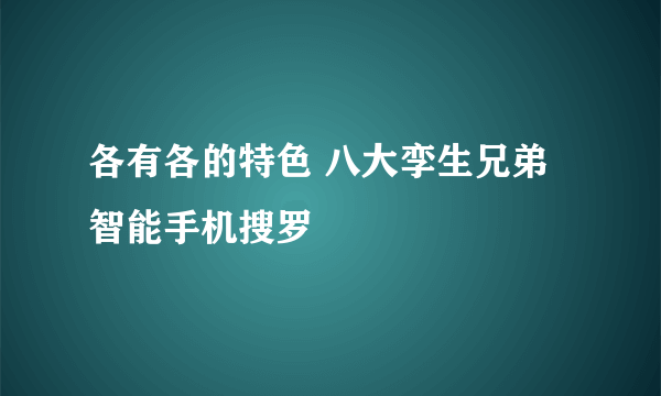各有各的特色 八大孪生兄弟智能手机搜罗