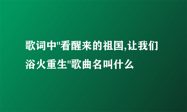 歌词中