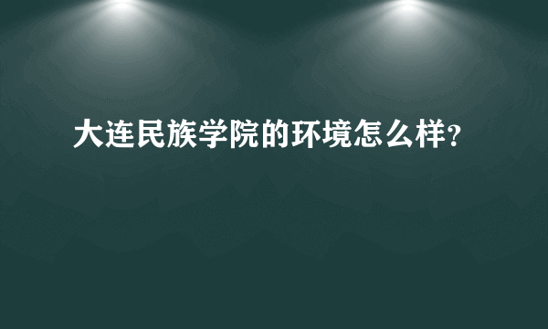 大连民族学院的环境怎么样？