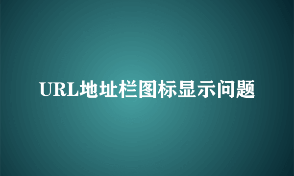 URL地址栏图标显示问题