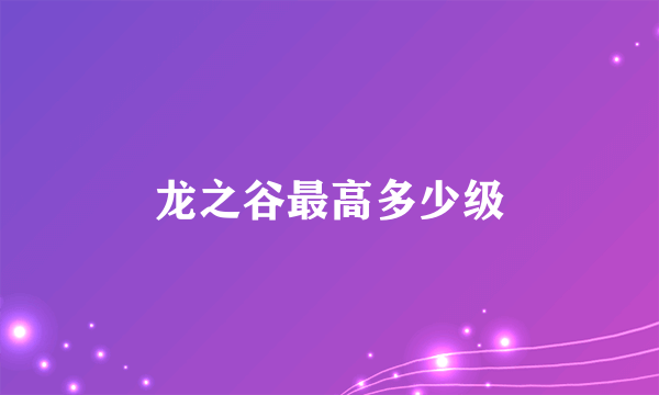 龙之谷最高多少级
