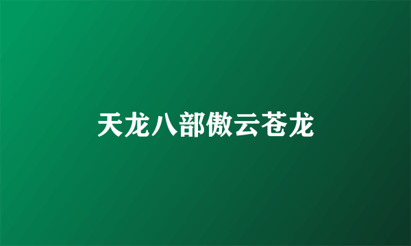 天龙八部傲云苍龙
