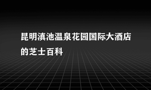 昆明滇池温泉花园国际大酒店的芝士百科