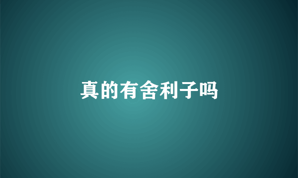 真的有舍利子吗