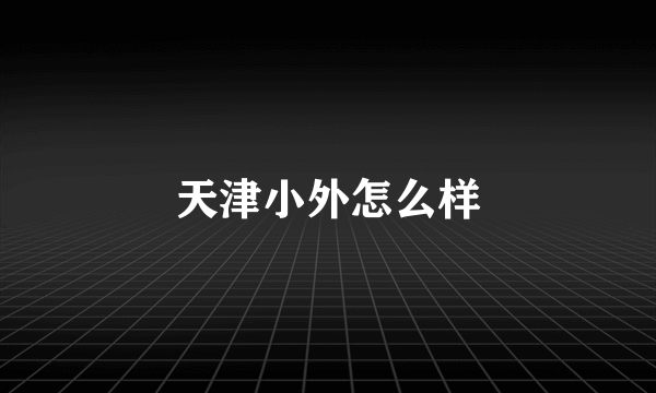 天津小外怎么样