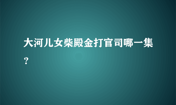 大河儿女柴殿金打官司哪一集？
