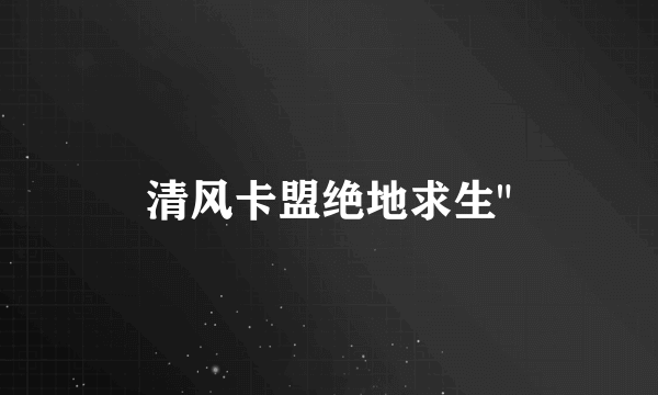 清风卡盟绝地求生