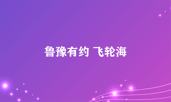 鲁豫有约 飞轮海