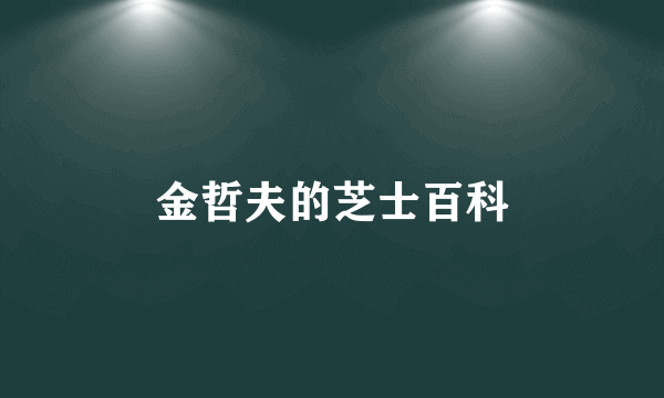 金哲夫的芝士百科