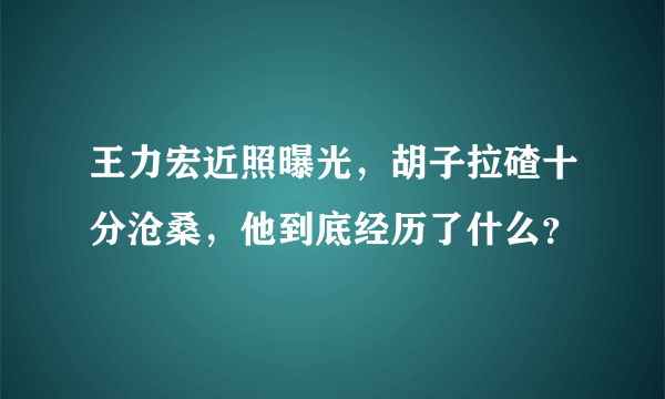 王力宏近照曝光，胡子拉碴十分沧桑，他到底经历了什么？