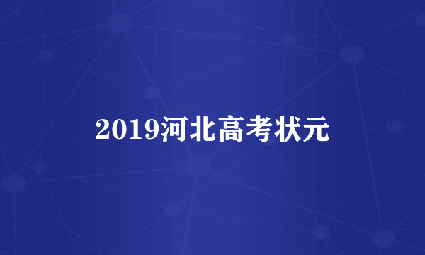 2019河北高考状元
