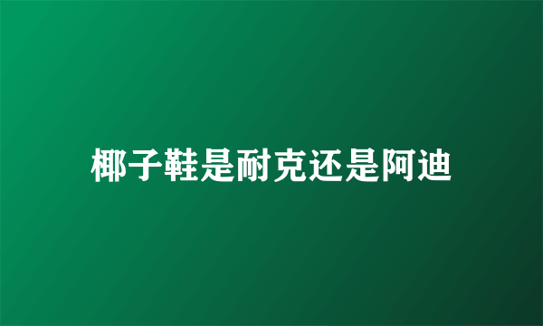 椰子鞋是耐克还是阿迪