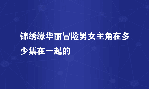 锦绣缘华丽冒险男女主角在多少集在一起的