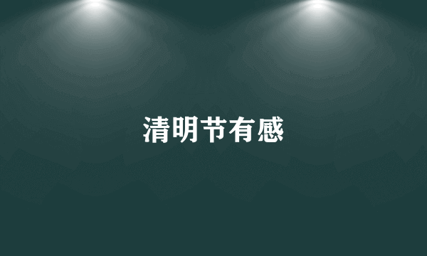 清明节有感