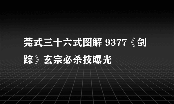 莞式三十六式图解 9377《剑踪》玄宗必杀技曝光