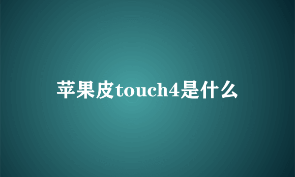 苹果皮touch4是什么