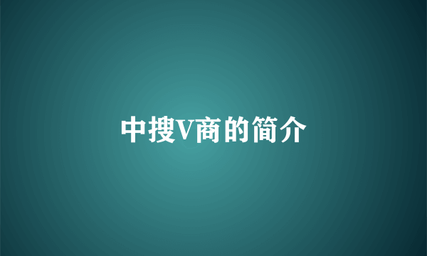 中搜V商的简介