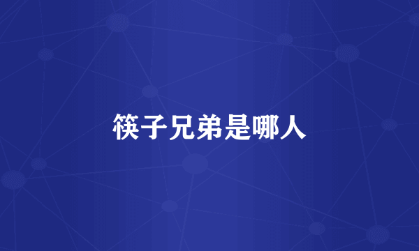 筷子兄弟是哪人