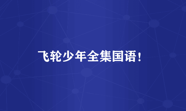 飞轮少年全集国语！
