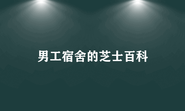 男工宿舍的芝士百科