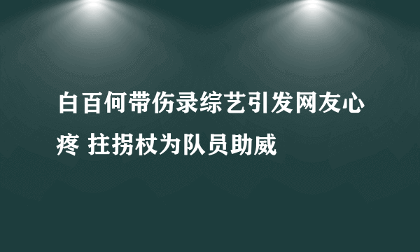 白百何带伤录综艺引发网友心疼 拄拐杖为队员助威