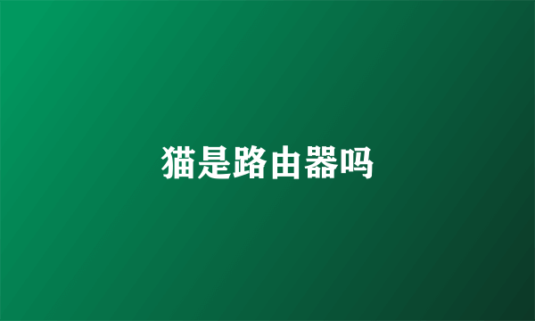 猫是路由器吗