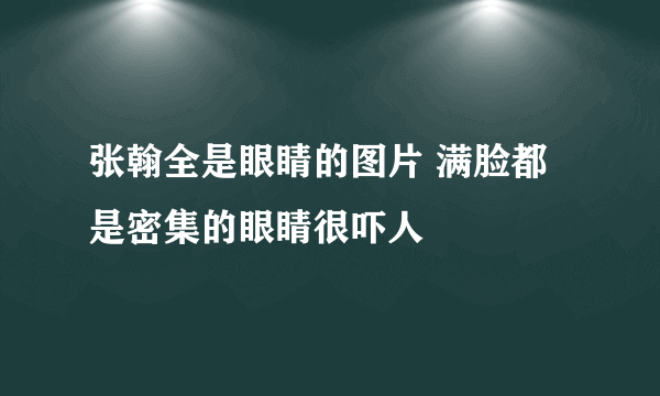 张翰全是眼睛的图片 满脸都是密集的眼睛很吓人