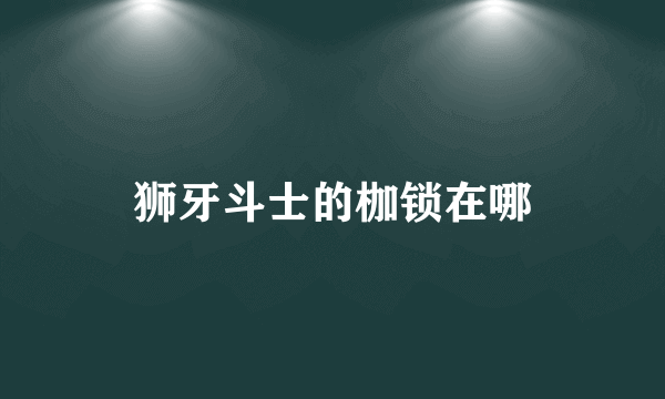 狮牙斗士的枷锁在哪