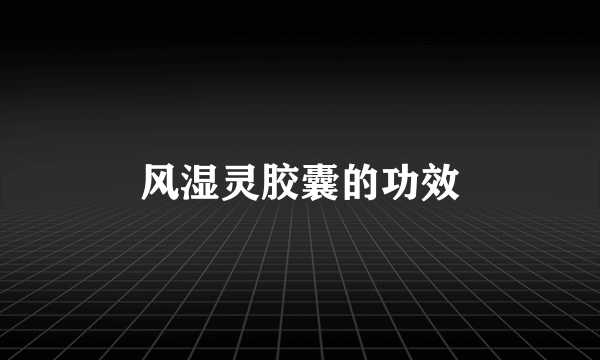 风湿灵胶囊的功效