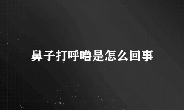鼻子打呼噜是怎么回事