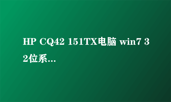 HP CQ42 151TX电脑 win7 32位系统 用着突然黑屏后提示显示器已停止工作并成功恢复 该怎么处理