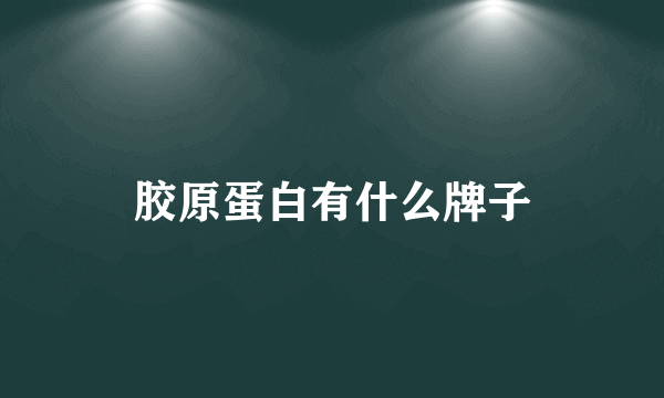 胶原蛋白有什么牌子