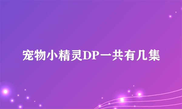 宠物小精灵DP一共有几集
