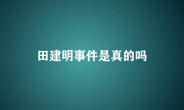 田建明事件是真的吗