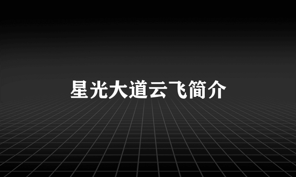 星光大道云飞简介
