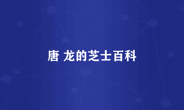 唐 龙的芝士百科