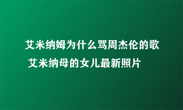 艾米纳姆为什么骂周杰伦的歌 艾米纳母的女儿最新照片