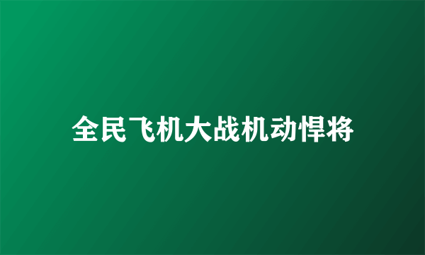 全民飞机大战机动悍将