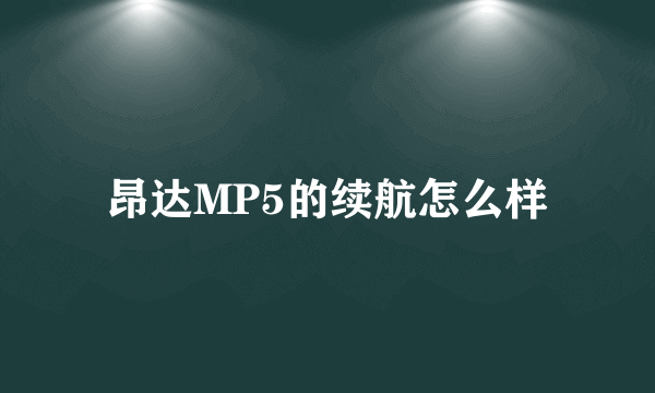 昂达MP5的续航怎么样