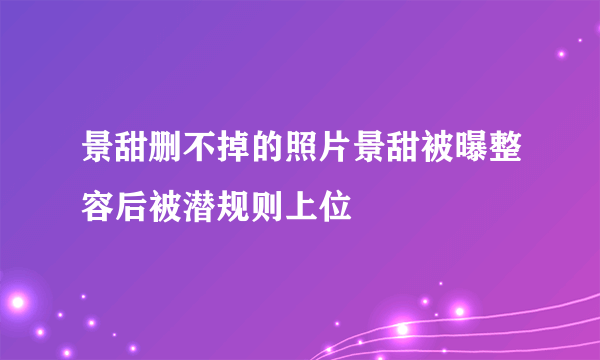 景甜删不掉的照片景甜被曝整容后被潜规则上位