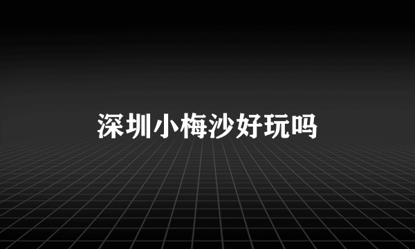深圳小梅沙好玩吗