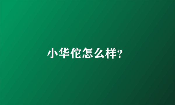 小华佗怎么样？