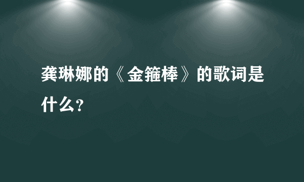 龚琳娜的《金箍棒》的歌词是什么？
