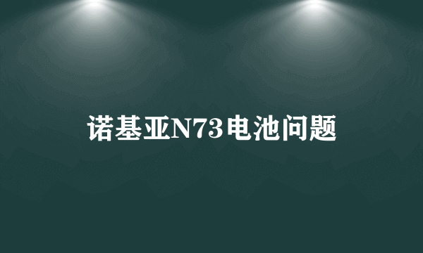 诺基亚N73电池问题