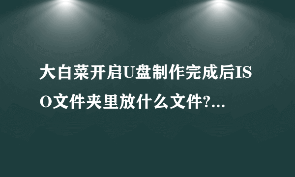 大白菜开启U盘制作完成后ISO文件夹里放什么文件?这个文件又如何去哪里下载?